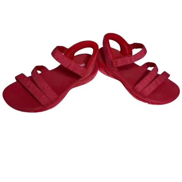 Skechers Women On The Go Glide Step 2.0 Sling Back Sandals Shoes Red 9 bv - Picture 9 of 11